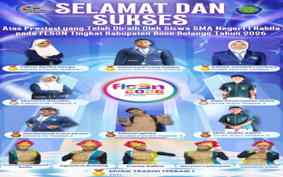 Tampilkan Bakat dan Kreativitas, Siswa SMAN 1 Kabila Unjuk Prestasi di FLS3N 2026 Tingkat Kabupaten